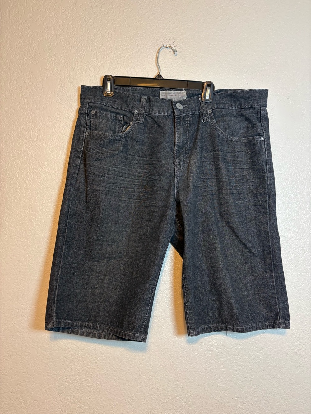 Ecko Unltd. Men’s 38 Black Denim Jorts Baggy Shorts Y2K Hip Hop Streetwear